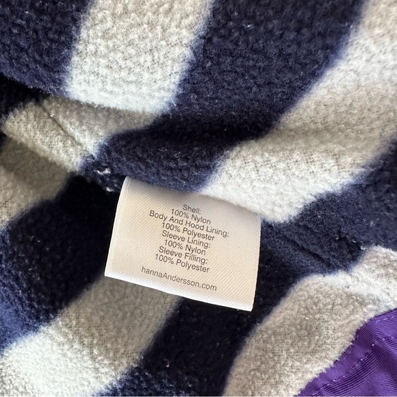 HANNA ANDERSSON Nylon Waterproof Fleece Lined Hooded Jacket Reflective 5 Pink - Picture 10 of 11